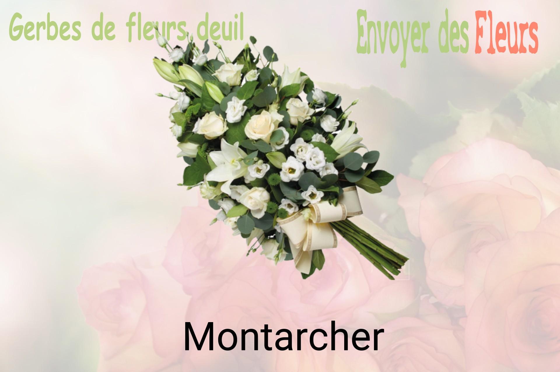 Gerbe de fleurs de deuil livrée à Montarcher